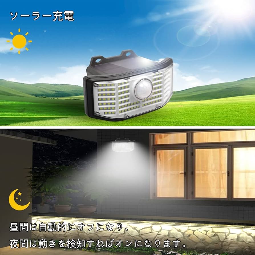 【サイズ:2個】【Lamake】 高輝度 118LED 人感センサーライト 屋外 サイズ:2個】【Lamake】 高輝度 118LED 人感センサーライト 屋外